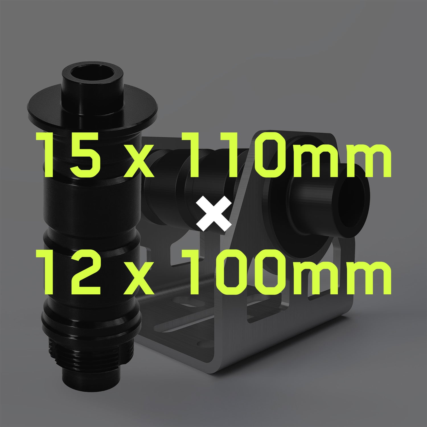 Fork mount for gravel bike 12x100 and mountain bike 15x110 thru