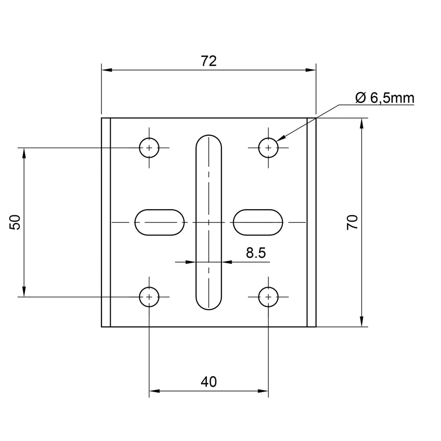 Gabelhalter Steckachse Ø 15mm, 110mm Spannbreite, inkl. Befestigungsteile